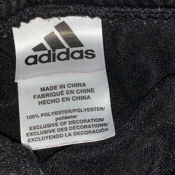 ADIDAS BLACK JOGGERS WITH THREE PINK STRIPS - Picture 3 of 4